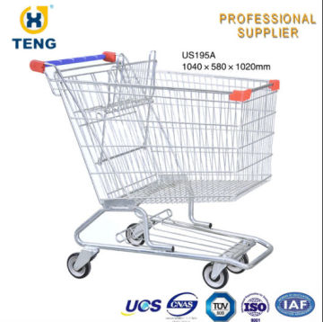 American Style useful vegtable Shopping Trolley With Bottom Tray