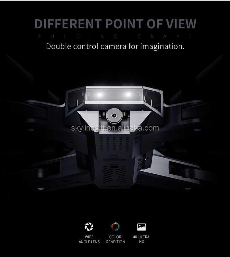 Visuo XS816 RC Drone with 50 Times Zoom WiFi FPV 4K Dual Camera Optical Flow Quadcopter Foldable Selfie Drone VS SG106