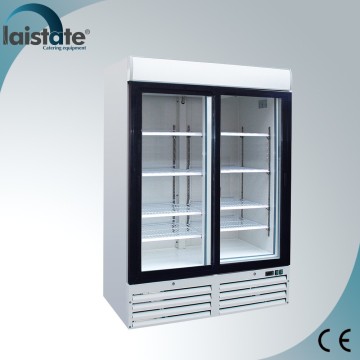 2 Sliding Door Horizontal Ventilated Beverage Display Case