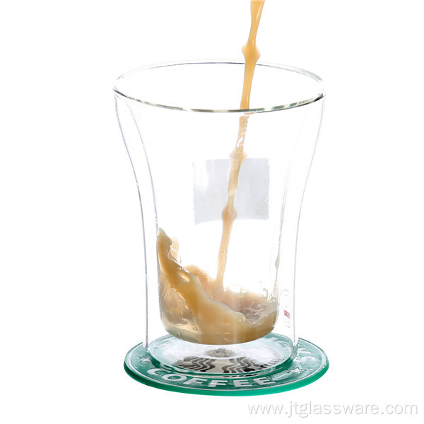 Heat Resistant Borosilicate Double Wall Glass Cup