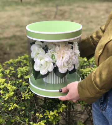 Round plastic pvc window flower boxes