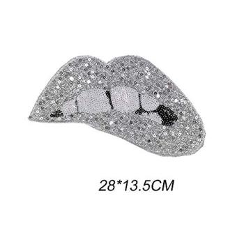 Mouth Patches Lip Sequin Patches Bordir