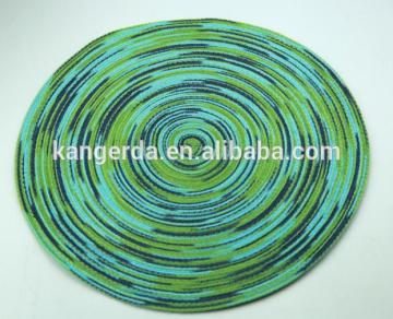 polyester woven round gradient ramp placemat