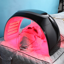 Professional 7-Color LED Light Therapy Mask with Hydrating Spray, UV Function, Heat Therapy & EMS