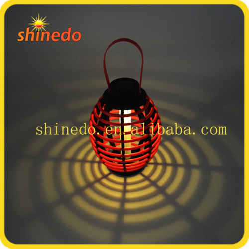 Mini Plastic solar camping lantern light with handle for outdoor