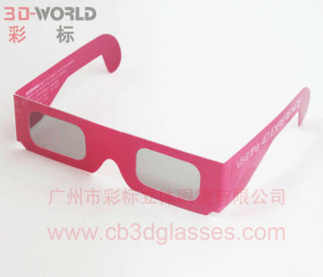 Parper circular polarized 3d glasses