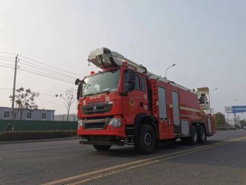 High altitude rescue aerial ladder fire truck