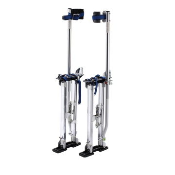 Adjustable Aluminum Drywall Stilts 48"-64" for Taping, Painting - RED/SILVER/BLUE