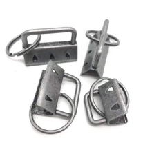 Silver Ribbon Tail Clip Metal Hanger Key Ring