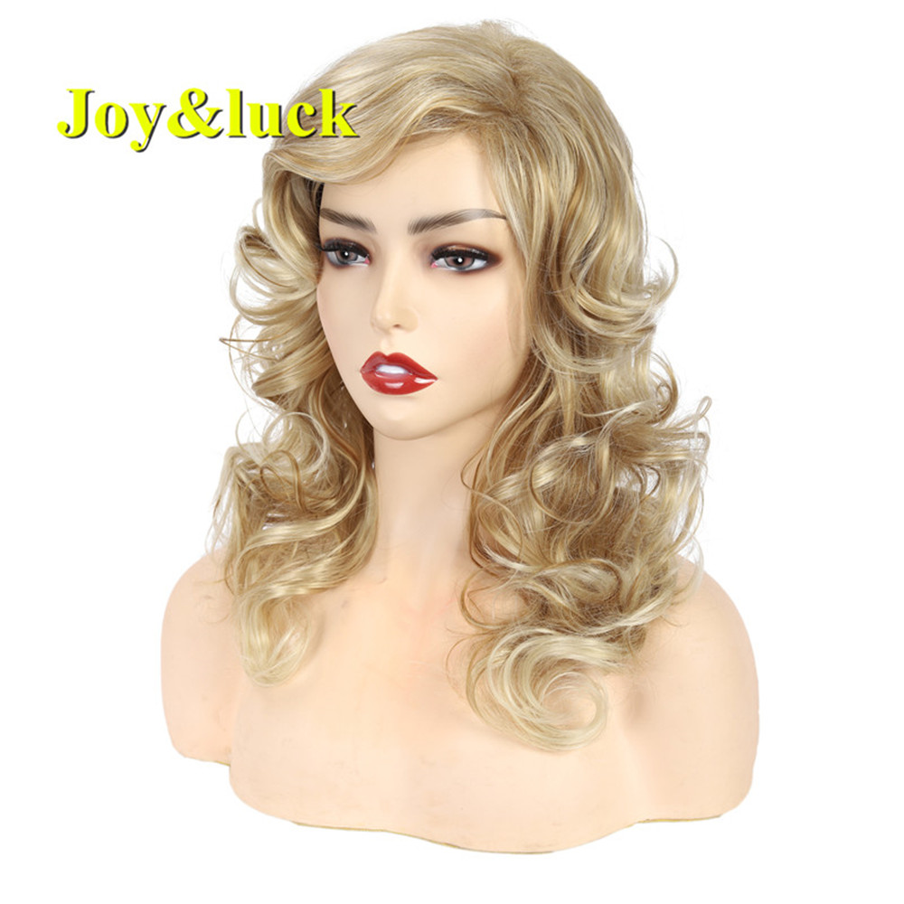 Wavy Hair Wholesale Wigs African Wigs for Black Women Cosplay Party Brown Ombre Blonde Long Curly Natural Synthetic Hair Wigs