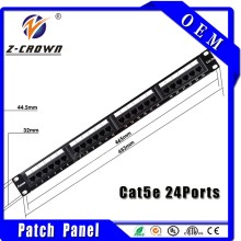 Cat5e 24-port patch panels UTP with RJ45 keystone jacks