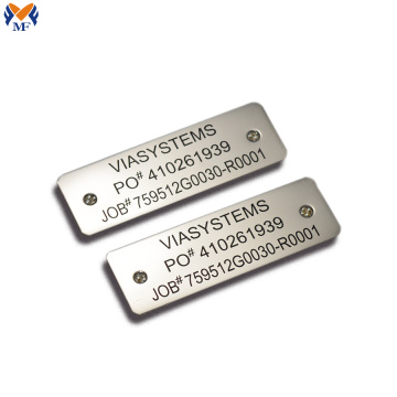 Custom metal tag numbers for equipment