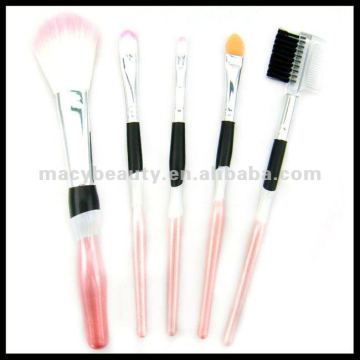 Cute 5pcs makeup brush set acrylic makeup brush holder