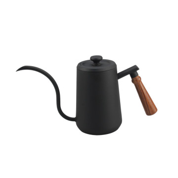 Stainless Steel Coffee Kettle With Wooden Handle