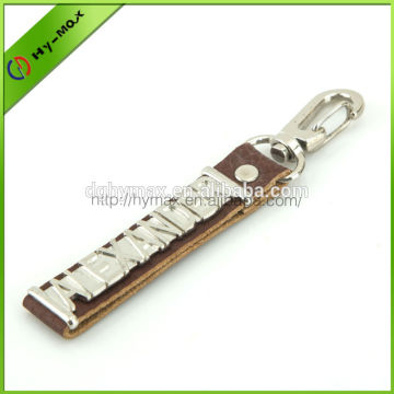 Genuine Leather Name Keychain