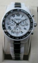 Ceramic chronograph watch,colourd fashion watch
