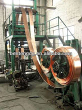 Upward continuous copper belt casting machine
