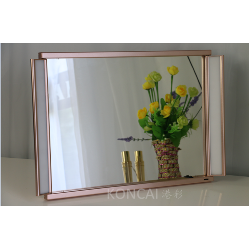 2017 NEW design fashion portable aluminum mirror with lights