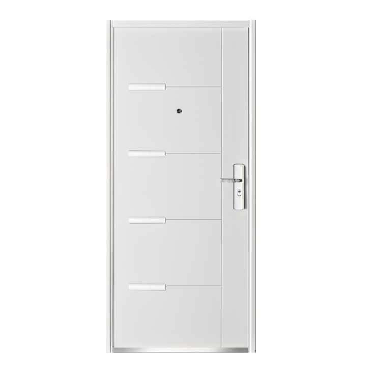 White Color Modern House Design Exterior Decorative Steel Door Interior Style American Door