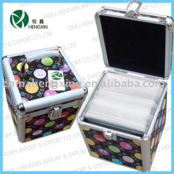 100-peices aluminum cd box,fashion mini cd storage