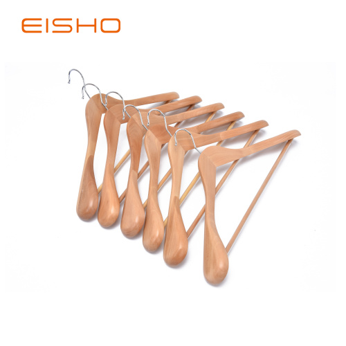 EISHO Quality Luxury Curved Wooden Suit Kleiderbügel