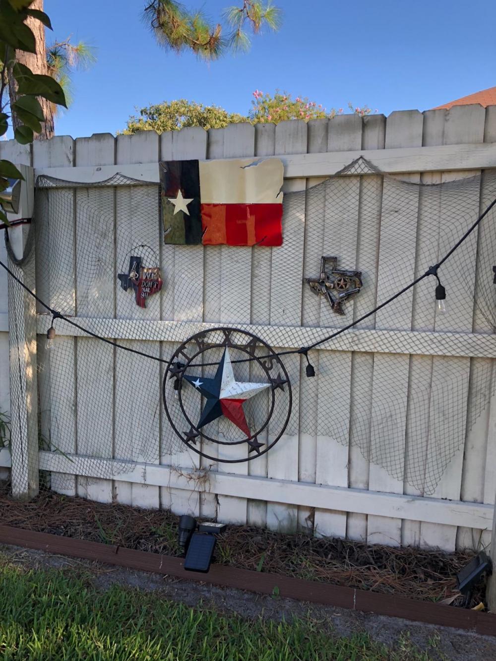 Colore rustico del texas star State Flag Circle cartello