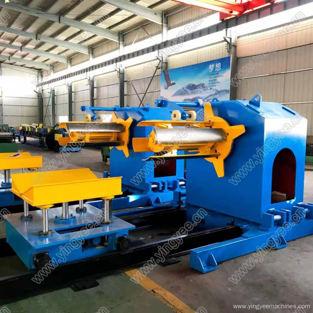 7 tons hydraulic decolier with coil car