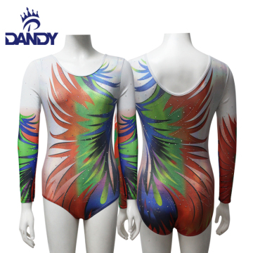 Girl performance gymnastics leotards