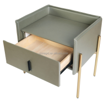 Budget-Friendly Luxury Leather-Look PU PVC Smart Bedside Table