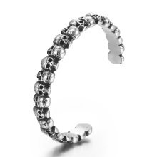 KALEN Men's Fashion Stainless Steel Punk Skull Cuff Bangle Bracelet