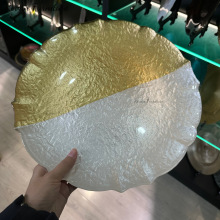 Gold and White Glass Charger Plates - Stylish Wedding Plates for Events