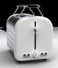 Retro design 1000W 2 slice stainless steel bun toaster / electric toaster