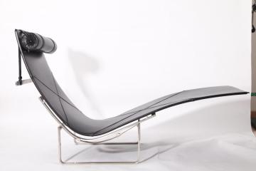 Leather Poul Kjaerholm PK24 lounge chair replica