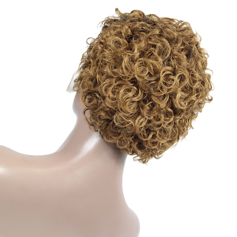 Wholesale machine made pixie curly short wigs, #30 T lace line 100 virgin human short hair wigs, short human hair wigs
