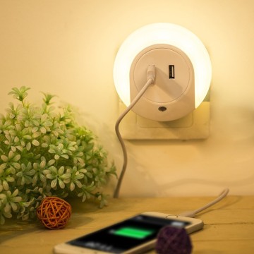 2016 Double USB Charge Night light With USB Port