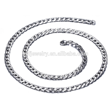 Fashion Stainless Steel Long Thick Chain Silver Necklace for Men Wholesale