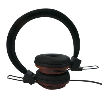 Wooden HIFI Headphone Over Ear Wired Bass Earphone