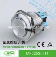 25mm Convex sphere stainless steel push button with lock circuit breaker