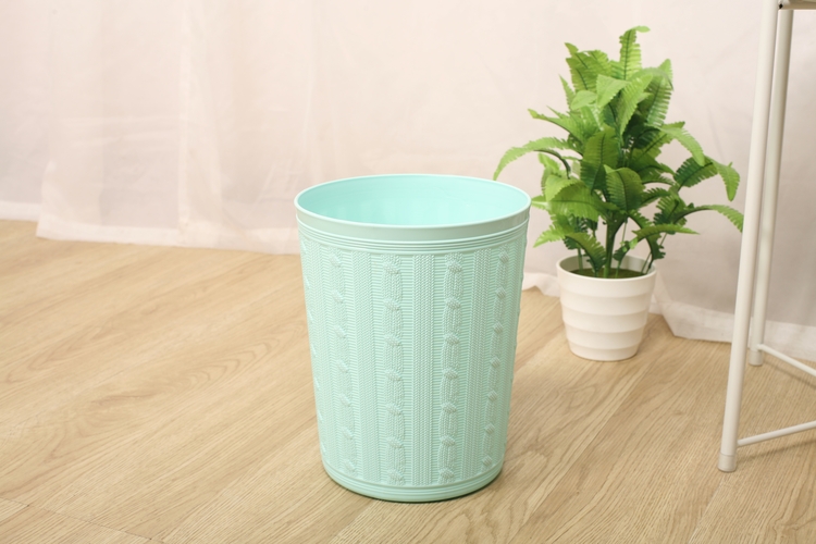 High Quality Knitting Pattern Dustbin Coffee Cup Mini Small Plastic Trash Can