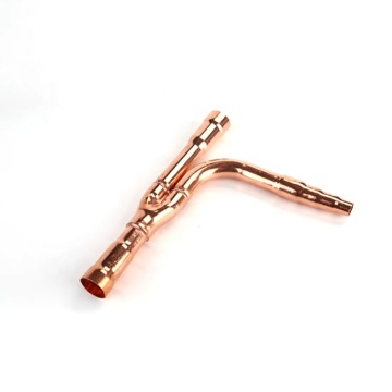 Polished Red Branched Copper Pipe Fittings for Air Conditioners