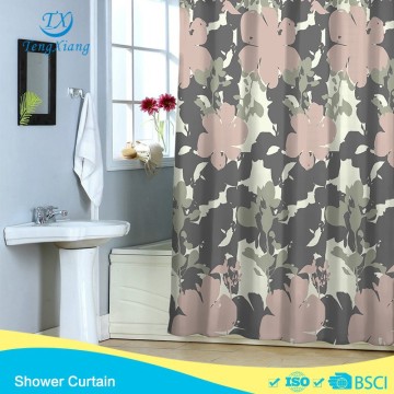 Garden Collection gray pink new products polyester shower curtain hook less
