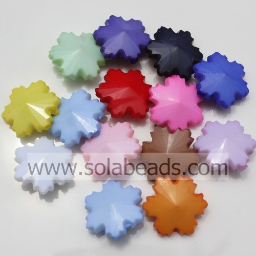 Perles de fleur de fleur en plastique acrylique 12 * 14 * 14MM suspendues