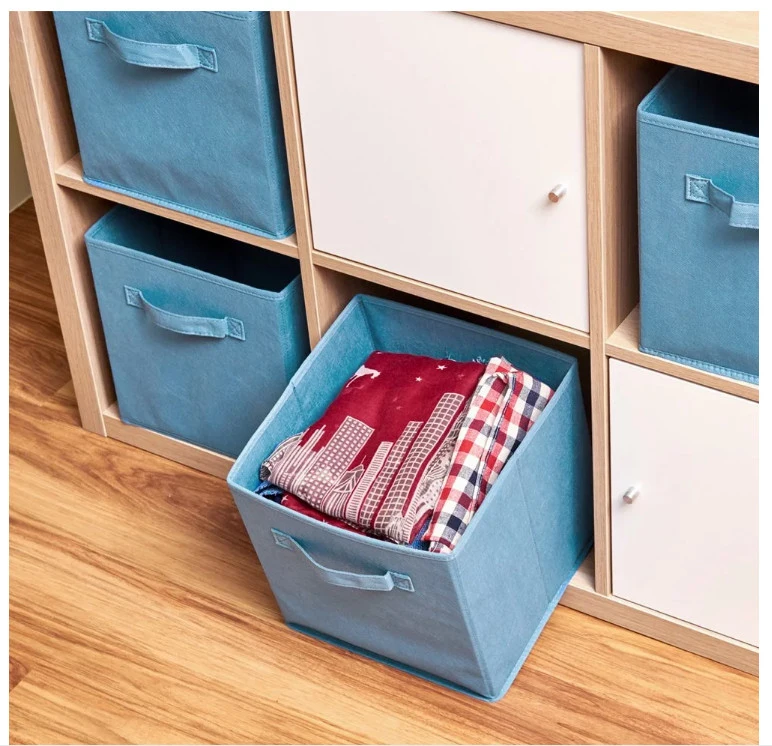 Non Woven Foldable Storage Box Fabric Cube Storage Bin with Handle