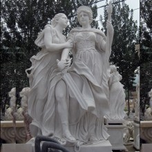 life size ancient Rome stone marble solider with armor figure statue sculpture for outdoor decoration