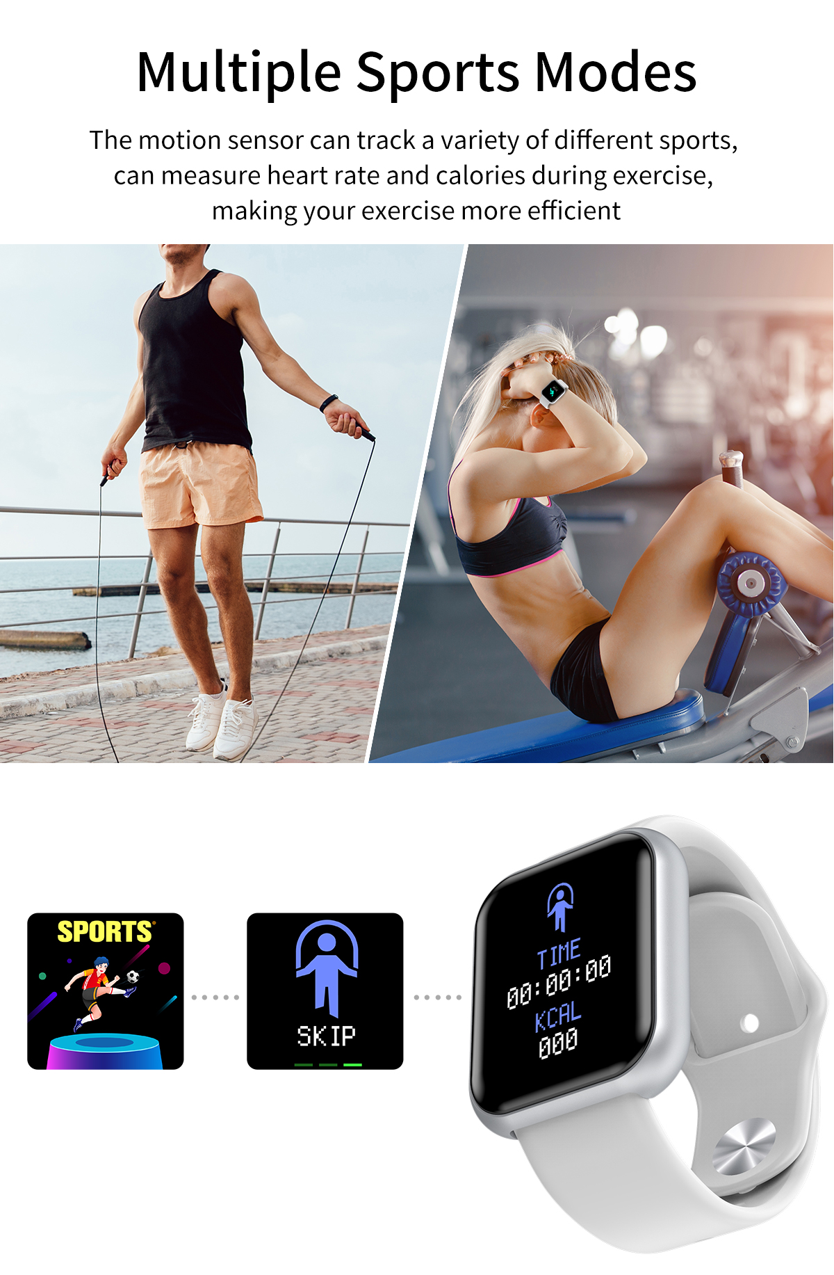 Smartwatch Y68/D20 Amazon Hot Sales Smart Bracelet Android Phones Reminder Water Proof Sport Smart Watch Health