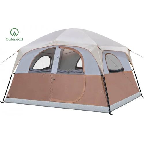 6 Person Cabin Tent with 5 Mesh Windows