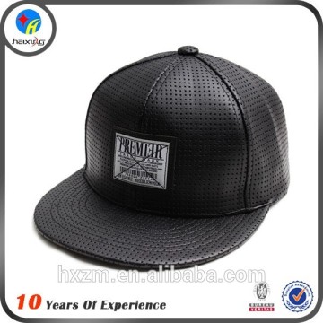 applique snapback caps black leather snapback hat wholesale