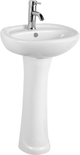 Bathroom White Ceramic Pedestal Sink Basin