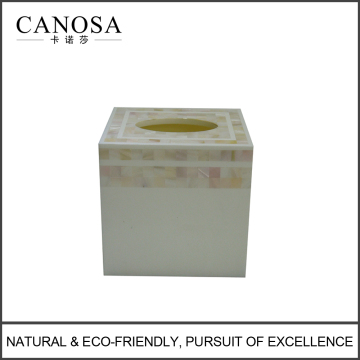 Chinese River Shell Tissue Box Cover for Star Hotels