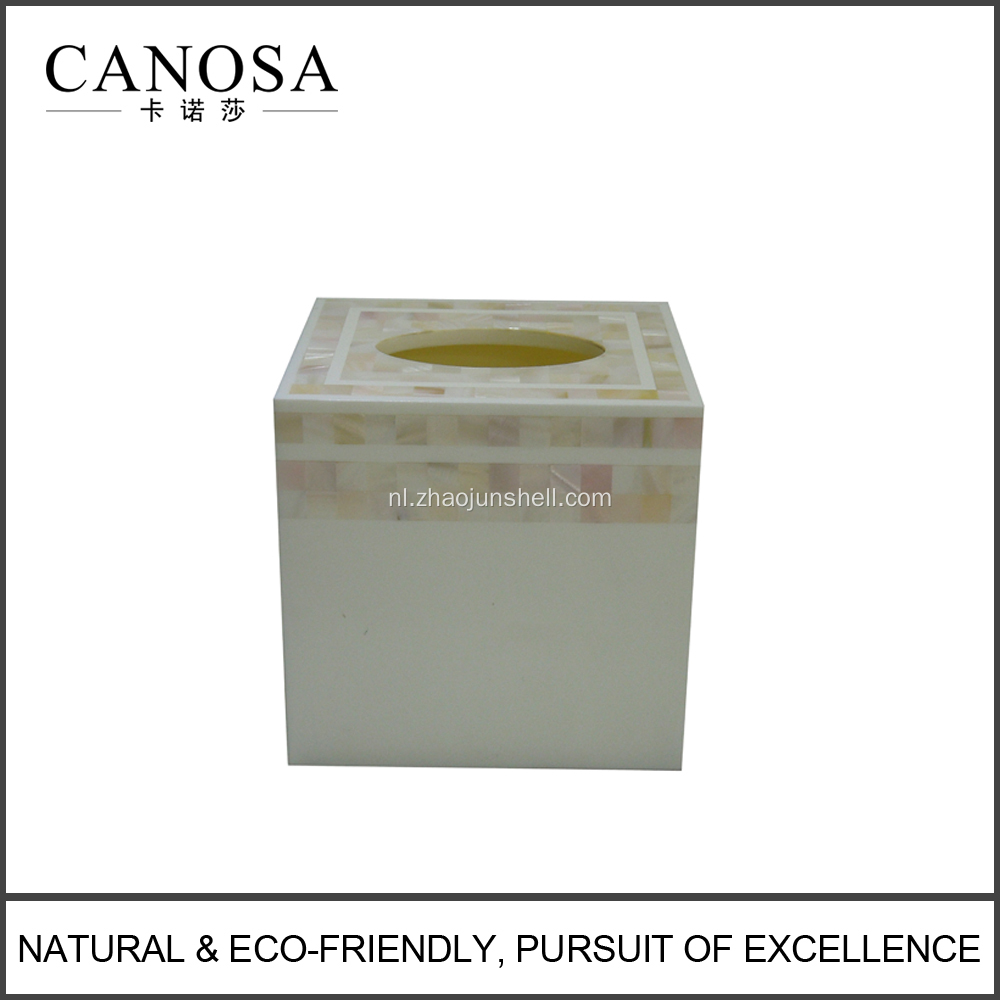 Chinese River Shell Tissue Box Cover voor Star Hotels